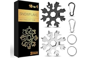 NDAKTER Adventskalender Männer Füllung,Geschenke für Männer,2 Pack Kleine Geschenke Adventskalender,18 in 1 Schneeflocke Multitool Weihnachtsgeschenke