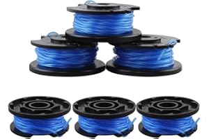 6 sztuk zapasowych szpul żyłki do podkaszarki do trawy Ryobi z nasadką do trymera Heqishun kompatybilna z Ryobi One + AC14RL3A-18 V 24 V 40 V, zestaw szpul żyłki (z nasadką do trymera)