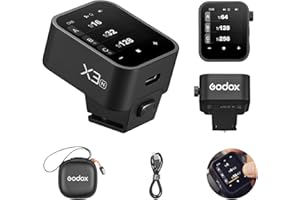 GODOX X3-N TTL Wireless Flash Trigger for Nikon Camera, 1/8000s HSS TTL TCM Function, Built-in Battery Touchscreen Flash Transmitter Compatible with Nikon Camera