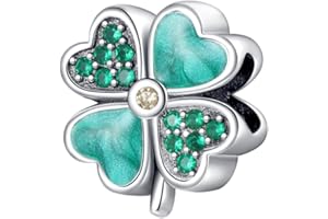 Amuefer St.Patrick's Day Charms 925 Charms pour Bracelets et Colliers, Argent Sterling Charme Saint Valentin Noël Anniversaire Bijoux Cadeaux pour Femme Maman Épouse Amis