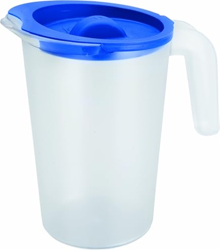 Lot De 6 Pichets à Jus De 1,7 L - Bleu, Vert, Rouge - Bec Verseur Anti-gouttes, Sans BPA, Lavables Au Lave-vaisselle
