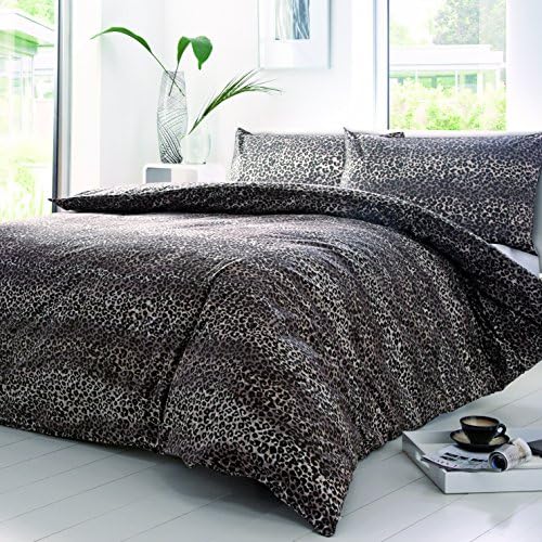 DREAMS AND DRAPES 'Leopard' King Duvet Cover Set in Natural, Includes: 1x King Duvet Cover and 2x Pillowcases