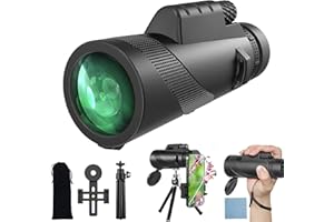 YONGHENG 50x60 Zoom Monokular Teleskop Erwachsene, mit Smartphone Halter Stativ,Robuste Gummiarmierung,für Wildtiere Vogelbeobachtung Wandern Jagd Camping,Ideal für Naturbeobachter (dunkel)