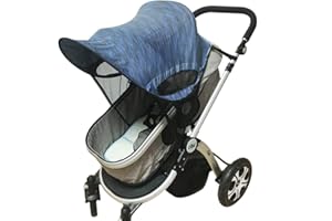 JIAHG Sonnenschirm Sonnenverdeck für Kinderwagen Sportkinderwagen und Autositz, Universal Sonnenschutz Sonnensegel für Buggy, Anti-Wind und Anti- UV (Mehrfarbig)