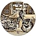Produktbild HSSS Vintage Harley Davidson Motorrad Uhr Dekorative Runde Holz-Wanduhr – 30,5 cm