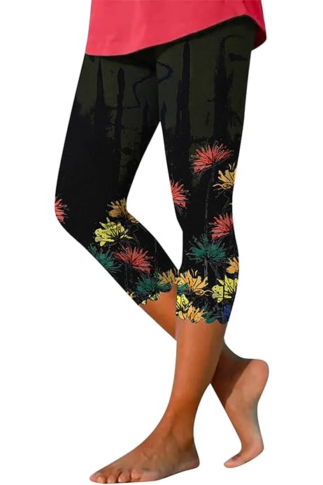 Leggins 3/4 Donna Vita Alta - Pantaloncini Yoga Cotone Opaco Per Fitness Estate - Controllo Pancia - Foto 10