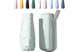 Sykerout Travel Umbrella, Mini Umbrella Sun Umbrella with Capsule Case, Small Umbrella Mini Umbrellas for Women Handbag Pocket Umbrella Travel Umbrella