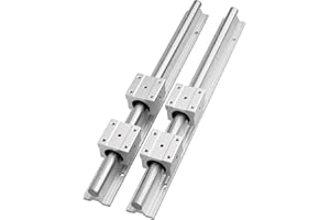 BUVVTPU Linear Guide Rail,2 pcs SBR12 500mm Linear Rail+4 Pcs SBR12UU Blocks For CNC Machine