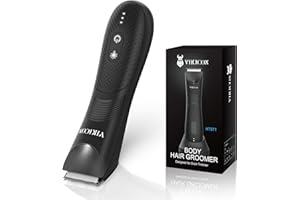 Manscape Trimmer for Men, VIKICON Pubic/Body Hair Trimmer, Electric Ball Trimmer for Private Parts, IPX7 Waterproof Body Goomer Shavers, USB-C Charging, Gifts for Men, New HT871