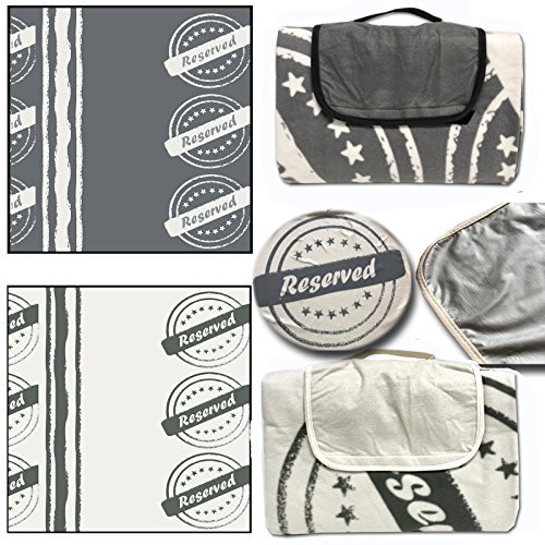 XXL Picknickdecke von JEMIDI Riesen 200cm x 200cm (4m²) oder 200cm x 180cm Campingdecke Schwimmbaddecke Strand Reise Decke Matte Strandmatte Campingmatte XL Stranddecke - 4