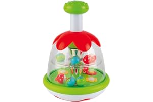 Chicco Peonza Mágica, Peonza con Bolas de Colores, Botón y Espejo Central para Aprender la Relación Causa-Efecto, Juego Educativo Infantil – Juguete Bebés de 6 Meses a 3 Años