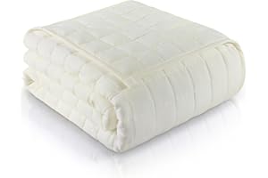 PanxHome Koc obciążeniowy 150 x 200 cm, 9 kg, koc terapeutyczny dla dorosłych, ciężka kołdra do redukcji stresu, kieszeń 5 cm i szklane koraliki dla równomiernego rozłożenia nacisku, na 75-110 kg