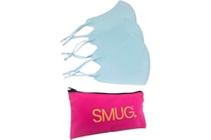 SMUG Verstellbarer, waschbarer und wiederverwendbarer Gesichtsschutz | 3er-Pack | Anti-Rutsch-Nasen- und Mundschutz | Hergestellt aus Premium-Stoff | Modisches Smart Cover | Hautfreundliches Tuch