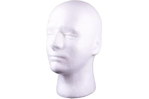 Bluelans® White Male Foam Mannequin Manikin Head Model Wig hair Glasses Hat Display Stand