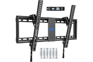 Mounting Dream Tilt TV Wall Mount Bracket for Most 37-82 Inch LED, LCD, OLED, Plasma TVs up to VESA 600x400mm and 60kg, Incl. Fischer Wall Plugs, Tilting TV Bracket MD2268-LK-02