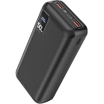Power Bank 50000mAh Con Cavi Integrati - Ricarica Veloce 30W, 7 Uscite E Torcia LED