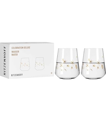 Lot De 2 Verres à Eau Ritzenhoff 500 Ml - Motif Chevaux Fleuris, Fabriqué En Allemagne