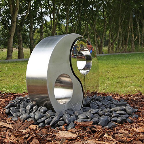 Edelstahl Springbrunnen Yin Yang - 2