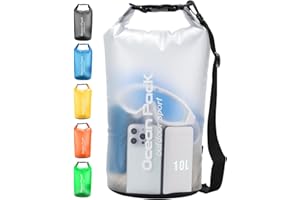 Henrycares Bolsa Estanca Impermeable 20L 10L 5L 2L, Dry Bag Mochila Estanca con Correa para el Hombro Ajustable Incluida, Ideal para Kayak, Buceo, Paddle Surf, Playa