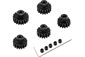 YIJIALINK Lot de 32 pignons en acier 3,175 mm 15T 16T 17T 18T 19T Compatible avec 1/10 Crawler Truck Traxxas Arrma HSP HPI AXIAL Tamiya LOSI RC Pièces mises à niveau (15T 16T 17T 18T 19T)