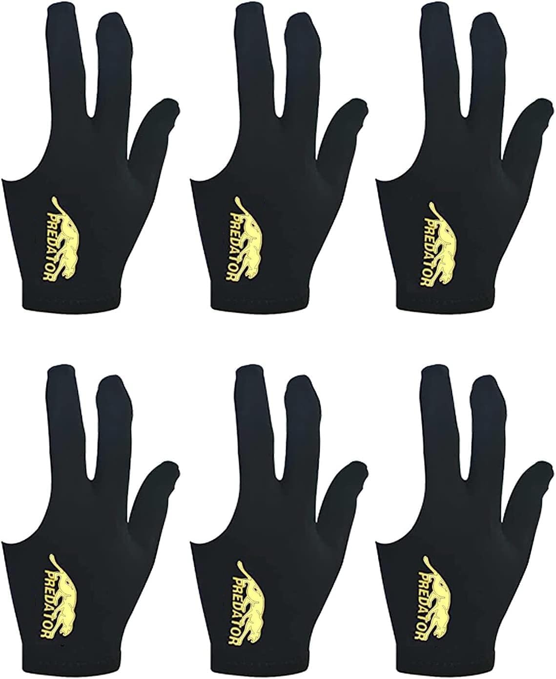Tokaneit Guantes de billar con 3 dedos, unisex, elásticos, para accesorios de billar