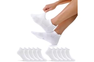 EKSHER Sportsocken 8 Paar - Baumwolle Anti-Schweiß Laufsocken Für Herren & Damen