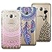 Produktbild Yokata [3 Packs Samsung Galaxy J3 (2016/2015) Hülle Silikon Transparent Durchsichtig Handyhülle Schutzhülle TPU Dünn Slim Kratzfest mit Motiv - Mandala + Feder + Mädchen und Schmetterling
