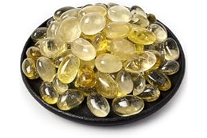 SigMntun Citrin Trommelsteine 1.5 cm, 170 g – polierte Edelsteine, natürliche Kristalle & Heilsteine, Halbedelsteine, bunte Glückssteine für Chakra, Deko & Mineralien Set