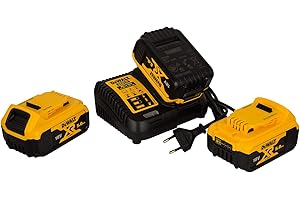 DEWALT DCB115P3, Starterkit de Batería de 1 Pieza, Kit Completo con 3 Baterías XR 18V Li-Ion de 5Ah, cargador de batería DCB115 12V-14.4V-18V, Indicador LED de carga