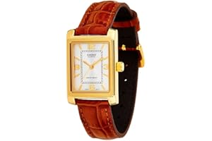 Casio zegarek damski analogowy, złoto-brązowy., wstążka