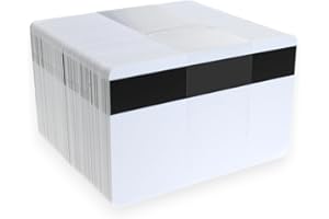 ALG ID CARDS Lot de 100 cartes vierges blanches en PVC de qualité supérieure avec une bande Hi-Co Mag - Format : Carte de crédit - 760 microns - CR80