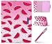 Produktbild Galaxy Tab S2 9,7 T815 Hülle,Galaxy Tab S2 9,7 T819 Schutzhülle,Galaxy Tab S2 9,7 T810 Lederhülle,Hpory Wassermelone Muster PU Leder Hülle im Bookstyle Brieftasche Ledertasche Hülle Flip Case Cover Vorstand Mehrfachsansicht Funktion Folding Cover PU Leather Klapphülle Hülle mit Weiche Silikon mit Ständer Standfunktion und Magnetverschluss Kunstleder Tablet Schutzhülle Etui Tasche für Samsung Galaxy Tab S2 9,7 Zoll SM-T810 T811 T813 T815 T819 Tablet + 1 x Hpory Stylus-(Wassermelone)