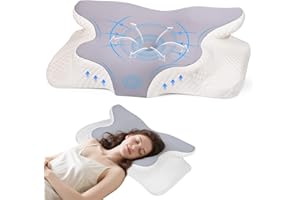 Dreamhigh® Poduszka Ortopedyczna z Pianki Memory, 2 Wysokości 9 i 12 cm, Ergonomiczna z Poszewką