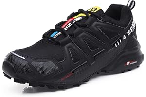 WYUKN Scarpe da Ciclismo da Uomo Donna - Scarpe da Bici da Strada Scarpe da MTB per Mountain Bike,Scarpe da Ciclismo da Uomo, Mountain Bike,Scarpe da Bicicletta,Black-42EU