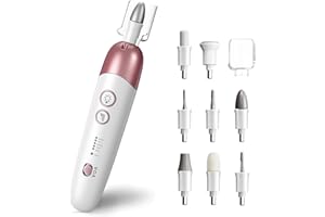 Vexloria Ponceuse pour Ongles Professionnel, kit Manucure Pedicure à Domicile USB Rechargeable Vitesse Réglable