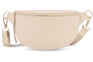 Expatrié Marsupio Donna Beige - Alice Small - Borsa per Festival, Viaggi e Uso Quotidiano In Pelle Vegana - Piccolo Borsello Elegante alla Moda - Impermeabile