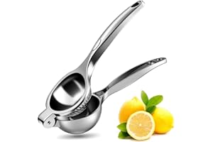 WONSEFOO Manual Lemon Squeezer Heavy Duty, Premium Metal Lemon Orange Lime Citrus Press Juicer Hand Juicer, Engineered Hand Squeezer Easy to Use and Clean - Anti Corrosive and Dishwasher Safe