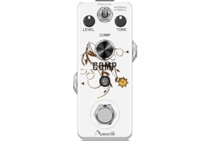 Amuzik Compressor Guitar Effect Pedal Analog Compression Ultimate Comp Effect Pedals for Electric Guitar Comp Pedal Ture Bypass