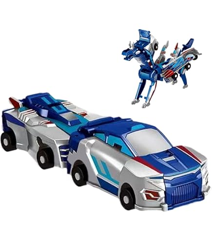 2 Voitures-Jouets Robot Transformables Magnétiques Felly - Auto-Déformation à La Collision - Pour Enfants 2-8 Ans - 8