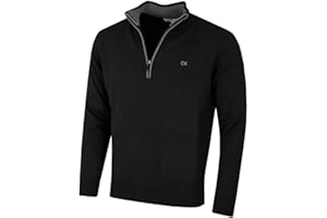Calvin Klein Mens 2025 Knit Cotton 1/2 Zip Golf CK Top Sweater