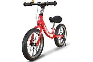 ‎GASLIKE GASLIKE Laufrad 16 Zoll ab 5-8 Jahre für Große Kinder, Kinderlaufrad mit Bremse, Sattel Höhenverstellbar und Luftreifen, Karbonstahlrahmen mit Ständer, Kinderrad für Jungen und Mädchen