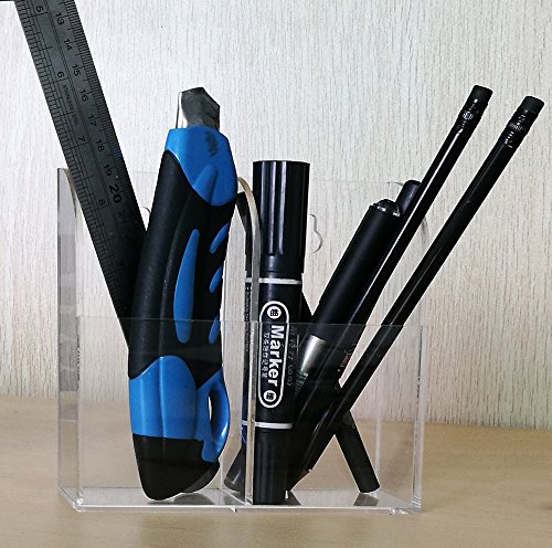 2 Fächer – Fernbedienung Wandhalterung, Klimaanlage , Heizung, TV-Boxen, Stereo für Hotels / Wasser Bar / Zimmer, umweltfreundliche Materialien Acryl TV-Fernbedienung Aufbewahrungsbox, transparent - 8