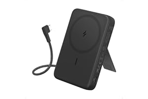 Anker Zolo Magnetic Power Bank, 10,000 mAh Wireless Portable Charger with 30W Max. Fast Charging, with Built-in USB-C Cable and Adjustable Stand, for iPhone 16/15 Series, AirPods and More