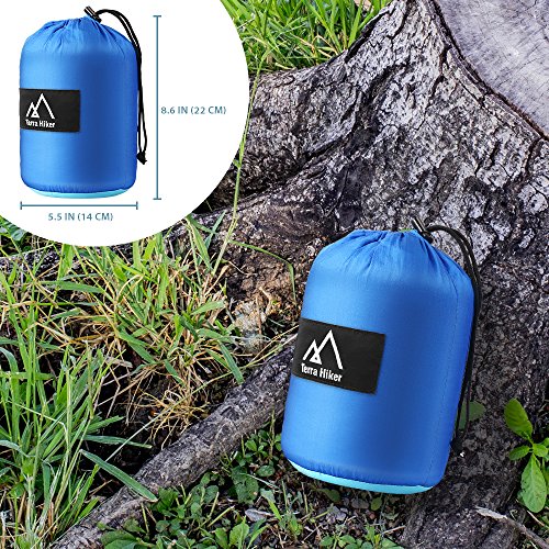Terra-Hiker-Hamac-de-Camping-pour-1-2-Personnes-Hamac-Double-300-x-200-cm-Nylon--Parachute-2-Mousquetons-et-2-Sangles-Inclus-pour-Randonne-Voyage-Plage-Jardin