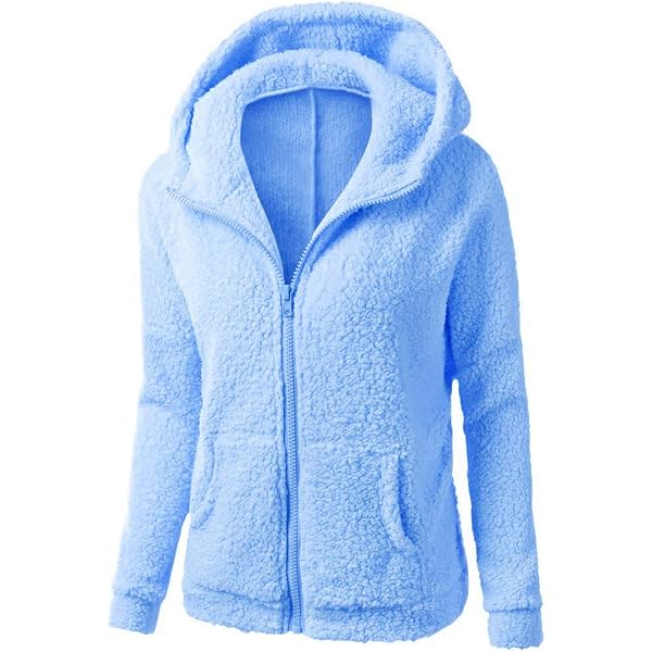 Veste Polaire Femme Oversize – Cachemire Doux, Capuche Zippée, Poches | Sweat-shirt Chaud Pour Automne-hiver 2025