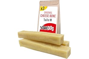 YAKDOG - Bâtonnets Fromage pour Chien - Friandises à Mâcher Longue Durée - 100% Naturel - Traditionnelle Himalaya - Fabriqué en Belgique - Taille M