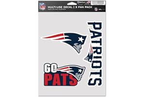 WinCraft NFL New England Patriots Aufkleber Multi Use Fan 3er Pack Team Farben One Size