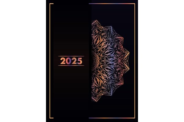 Agenda Journalier 2025: Professionnel Planificateur Grand Format A4 | 1 Page Par Jour avec Heure | 12 Mois de Janvier 2025 / Décembre 2025
