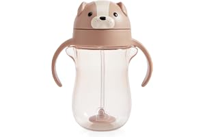 Munchkin "Any Angle Learing" mugg med läckagesäker viktad sugrör | Övergångsmugg för spädbarn och småbarn, Click Lock-teknik, babyledd diversifiering (DME)