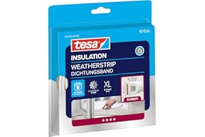 Guarnizione in Gomma per Porte e Finestre, tesamoll® Profilo D, 6m x 9mm x 8mm, Bianco